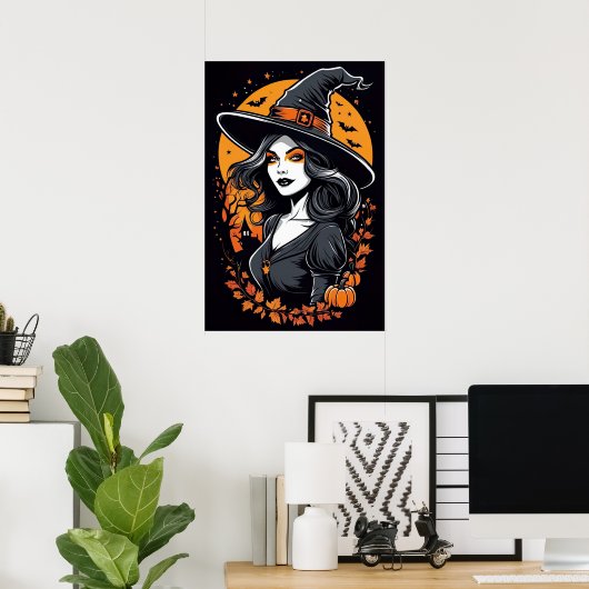 Halloween Hexe Poster (Heimbüro)