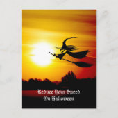 Halloween Hexe Postkarte (Vorderseite)