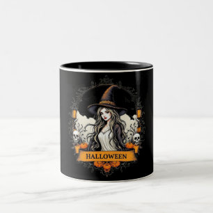 Halloween Hexe & Pumpkins Classic Coffee Tasse - S