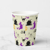 Halloween Hexe, Pumpkins und Schwarze Katzen Pappbecher (Rechts)