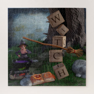 Halloween Hexe Puzzle