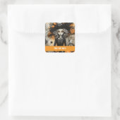 Halloween Hexe Quadratischer Aufkleber (Tasche)