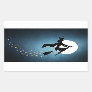 Halloween - Hexe Rechteckiger Aufkleber