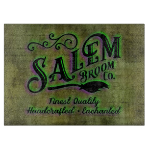 Halloween Hexe Salem Broom Company Sign Schneidebrett