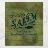 Halloween Hexe Salem Broom Company Sign Weinetikett (Einzelnes Label)