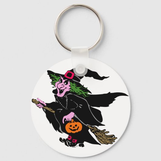 Halloween Hexe Schlüsselanhänger (Vorderseite)