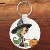 Halloween Hexe Schlüsselanhänger (Vorderseite)