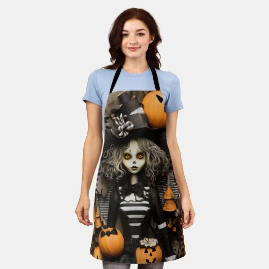 Halloween-Hexe Schürze (Getragen)