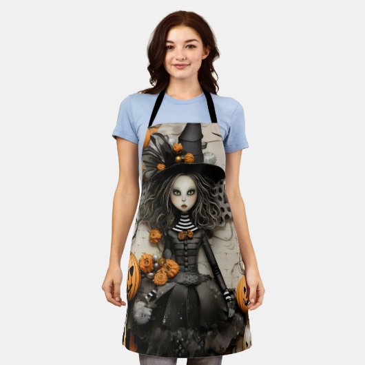Halloween-Hexe Schürze (Getragen)