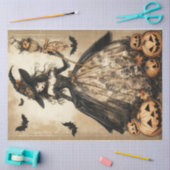 Halloween Hexe Seidenpapier (Basteln)