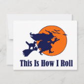 Halloween Hexe - So Roll ich Karte (Vorderseite)