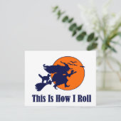 Halloween Hexe - So Roll ich Karte (Stehend Vorderseite)