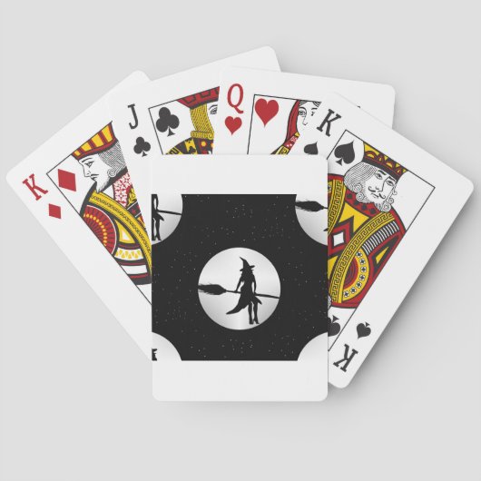 Halloween-Hexe Spielkarten (Rückseite)