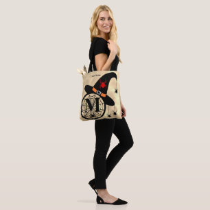 Halloween Hexe Spinne Monogramm M Name All-Over Tasche