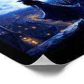 Halloween Hexe Starry Night Van Gogh Aesthetic Pa Poster (Ecke)