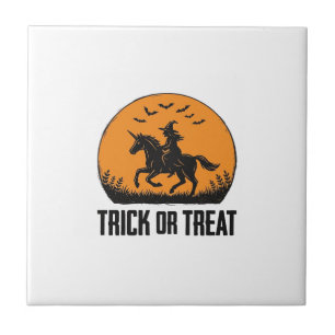 Halloween Hexe Süßigkeiten Oder Saures Vintage Mon Fliese