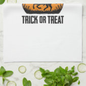 Halloween Hexe Süßigkeiten Oder Saures Vintage Mon Geschirrtuch (Gefaltet)