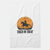 Halloween Hexe Süßigkeiten Oder Saures Vintage Mon Geschirrtuch (Vertikal)