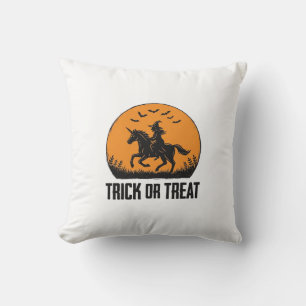 Halloween Hexe Süßigkeiten Oder Saures Vintage Mon Kissen