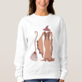 Halloween Hexe Sweatshirt (Vorderseite)