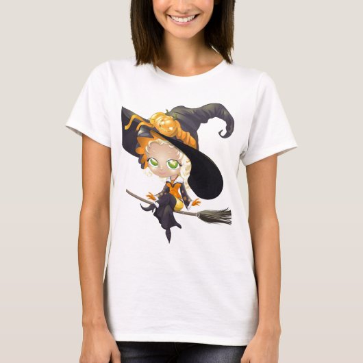 Halloween-Hexe T-Shirt (Vorderseite)