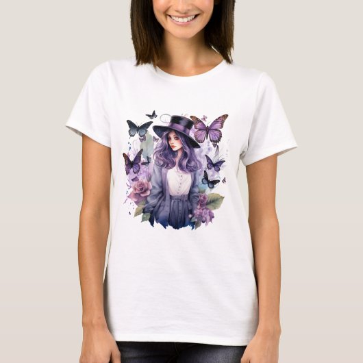 Halloween-Hexe T-Shirt (Vorderseite)