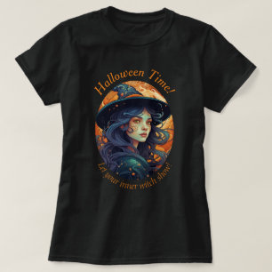 Halloween-Hexe-T - Shirt für sie