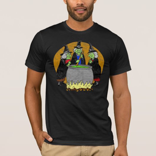 Halloween-Hexe-T - Shirts (Vorderseite)