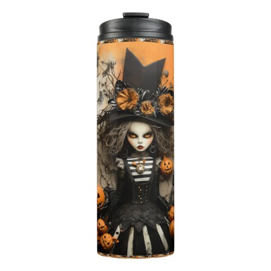 Halloween Hexe Thermosbecher (Vorderseite)
