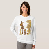 "Halloween Hexe und Cat Basic Long Sleeve T - Shir T-Shirt (Vorne ganz)