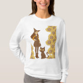 "Halloween Hexe und Cat Basic Long Sleeve T - Shir T-Shirt (Vorderseite)