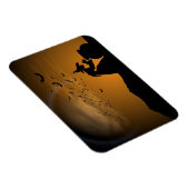 Halloween Hexe und Cauldron mit Fledermäusen Magnet (Rechte Seite)