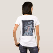 Halloween-Hexe und Eule T-Shirt (Schwarz voll)