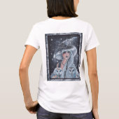Halloween-Hexe und Eule T-Shirt (Rückseite)