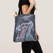 Halloween-Hexe und Eule Tasche (Von Nahem)