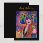 Halloween Hexe und Frosch von Renee Lavoie Save The Date (Vorne/Hinten)