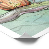 Halloween Hexe und Ghost Poster von Molly Harrison (Ecke)