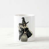 Halloween Hexe und Junge: Dunkle Magie Kaffeetasse (Mittel)