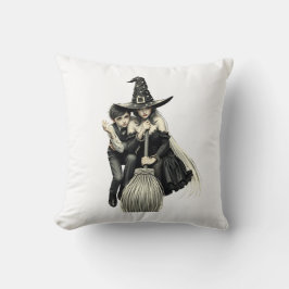 Halloween Hexe und Junge: Dunkle Magie Kissen