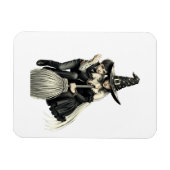 Halloween Hexe und Junge: Dunkle Magie Magnet (Horizontal)