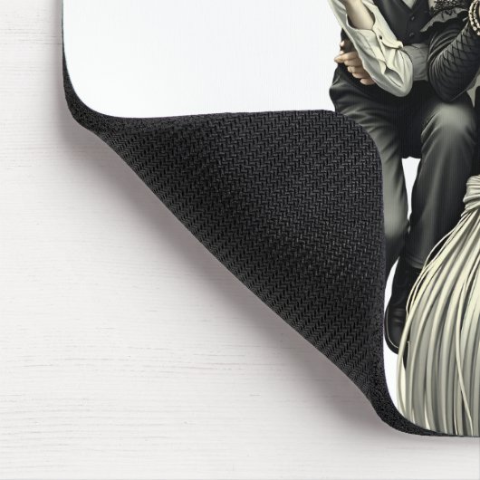 Halloween Hexe und Junge: Dunkle Magie Mousepad (Ecke)