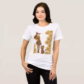 "Halloween Hexe und Katze Bella+Leinwand Tri-Blend Shirt (Vorderseite voll)