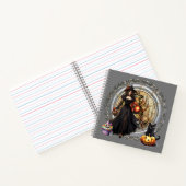 Halloween Hexe und Katze Notizblock (Innenseite)