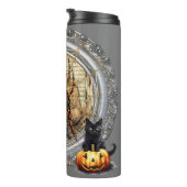 Halloween Hexe und Katze Thermosbecher (Nach rechts gedreht)