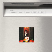 Halloween Hexe und Kürbis Magnet (In Situ (Geschirrspüler))