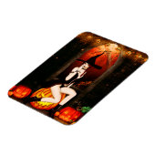 Halloween Hexe und Kürbis Magnet (Linke Seite)