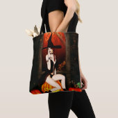 Halloween Hexe und Kürbis Tasche (Von Nahem)