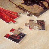 Halloween-Hexe und schwarze Katze Puzzle (Seite)