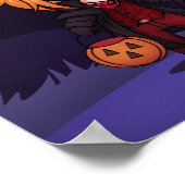 Halloween Hexe und Vampire Chibi Poster (Ecke)