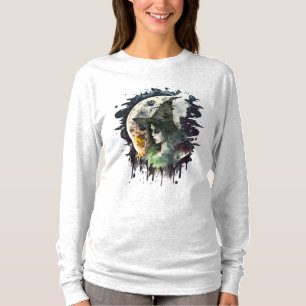 Halloween Hexe und Vollmond T-Shirt